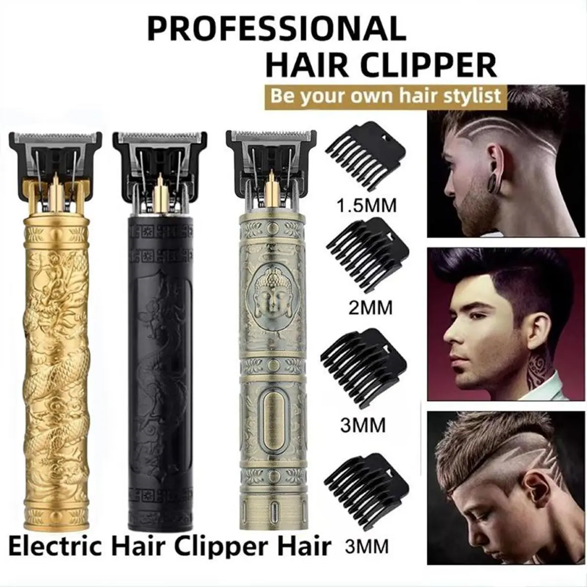 Electric Hair Trimmer  Home Hair For USB Rechargeable Tubuh Elektrik Sisir Cukur Kumis Jenggot Gunting Metal