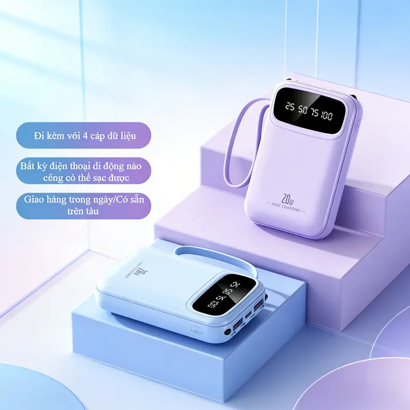 Pin dự phòng Sạc dự phòng X279 siêu nhanh 20000mAh thiết kế nhỏ gọn tiện lợi