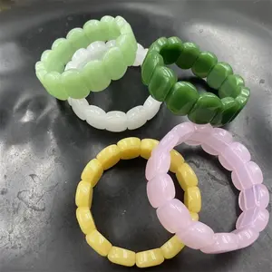 Gelang Gi0k kesehatan Model Kotak Manik Aksesori Tampilan mewah elegan