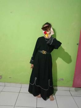 Product Review of Yesha Flowers Abaya by fanny.beauty.id  Kombinasi Satin Polos  Mewah  Dress  Gamis  Wanita Muslim Bunga  Cantik from 🌹**i y**🌹 0