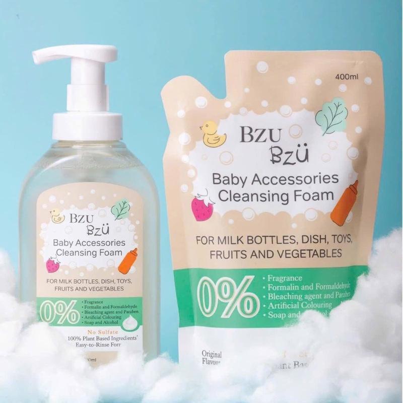 (Kèm Quà ) Nước Rửa Bình Tạo Bọt BZU BZU Chai 500Ml Tặng 1 Túi 400ML