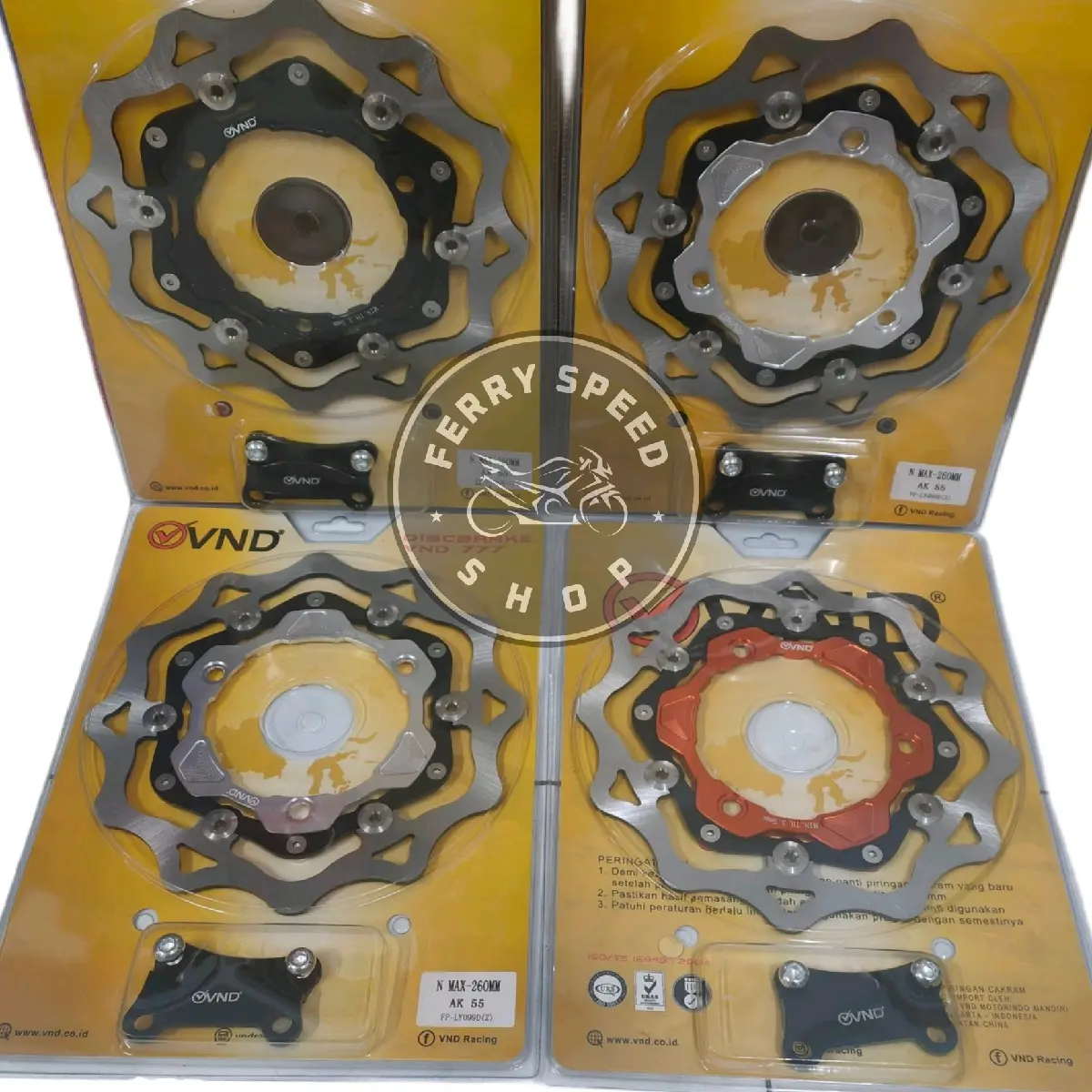Disc Brake Vnd Ak 55 260mm Floating Nmax & Aerox / Cakram Depan Vnd Nmax & Aerox