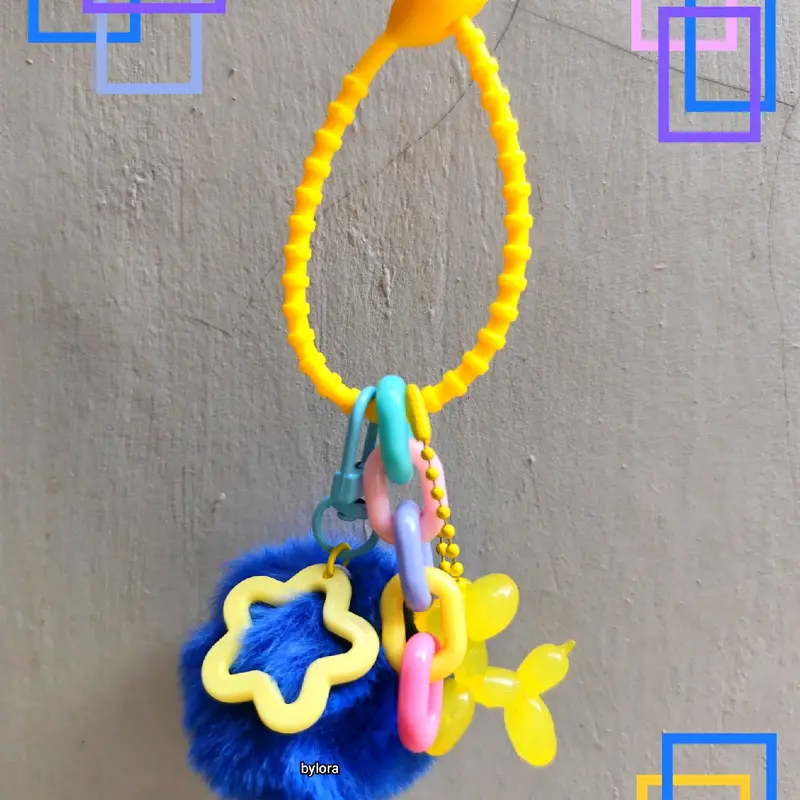 Bagcharm Pompom Bylora (Gantungan Tas Pompom) macrame bag 8