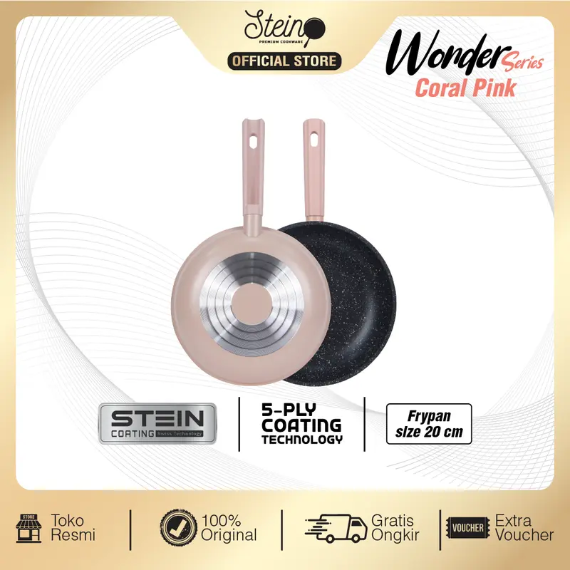 [EXCLUSIVE MAKSAN] STEIN Wonder Series Fry Pan - Wajan Penggorengan 20cm (5 Layers Stein Coating) 1