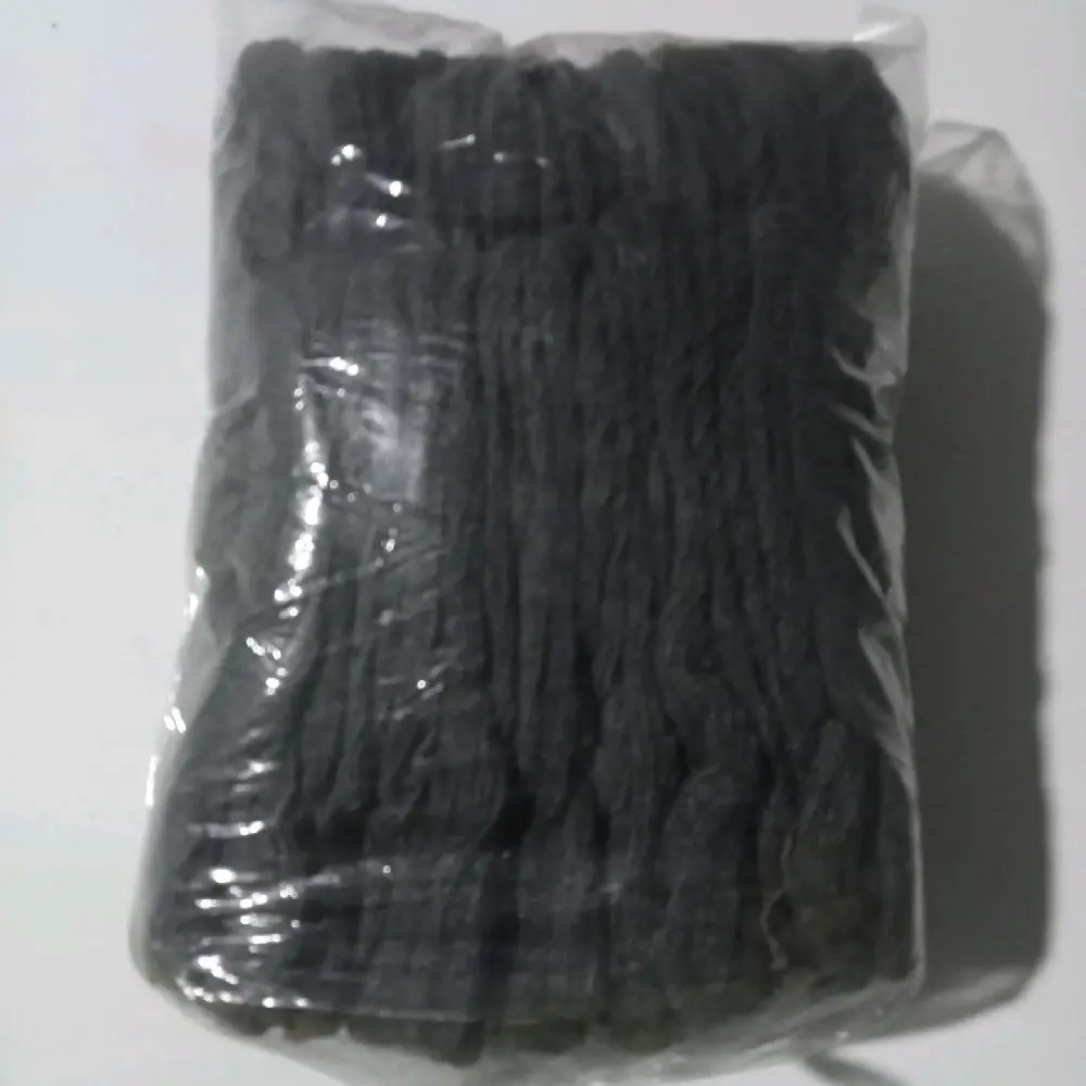 1lusin/12pasang Sarung tangan kain rajut hitam (B4)