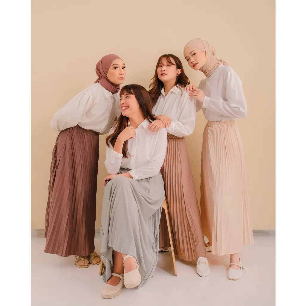 Pleated Skirt | Elegant Design| Muslimah - Fit up to XXXL