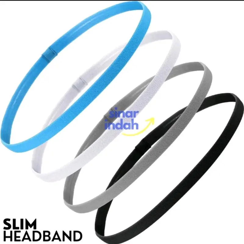 Mini HairBand Sport Anti Slip Sport Headband ikat Kepala Olahraga Yoga Unisex Bandana 5