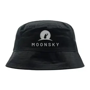MOONSKY.CO_Topi Bucket Hats Aksesoris Fashion - Bucket Hat Logo Moonsky.co Uniseks Pria Wanita All size