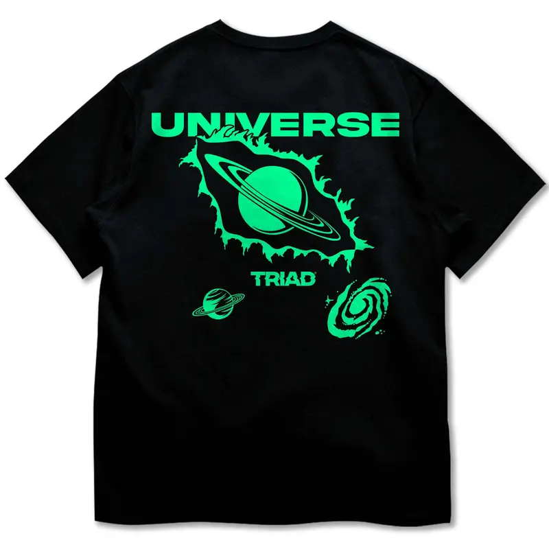 Kaos Glow In The Dark Universe Tshirt Nyala Dalam Gelap Pria Wanita A4244 2