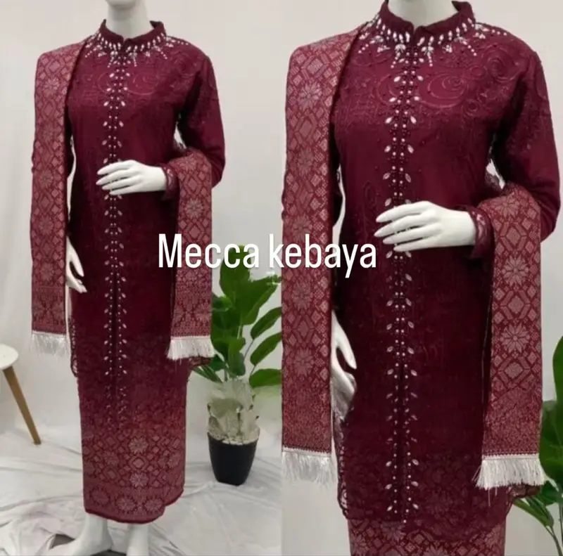 set kebaya tille payet aminah / kebaya busui / kebaya wisuda / kebaya modern / setelan tunik selendang / tunik lamaran / tunik hajatan Lilit Bawahan Dress kebaya  busui 2