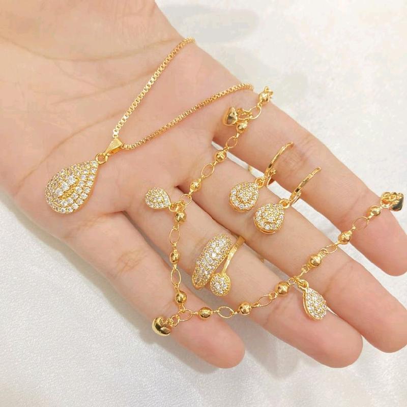 SET PERHIASAN LABU RUMBAY TITANIUM WANITA DEWASA 24K 0