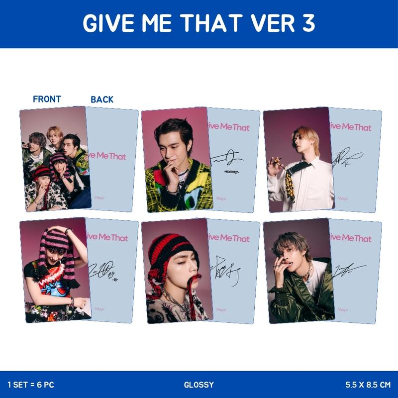 PHOTOCARD WAYV FREQUENCY 2SISI (ISI 6 PCS + LAMINASI 2 SISI) TANDA TANGAN TTD KPOP CARDS IDOL KOREA PREMIUM MURAH UNOFFICIAL KUN TEN WINWIN LUCAS XIAOJUN HENDERY YANGYANG READY STOCK ! 1