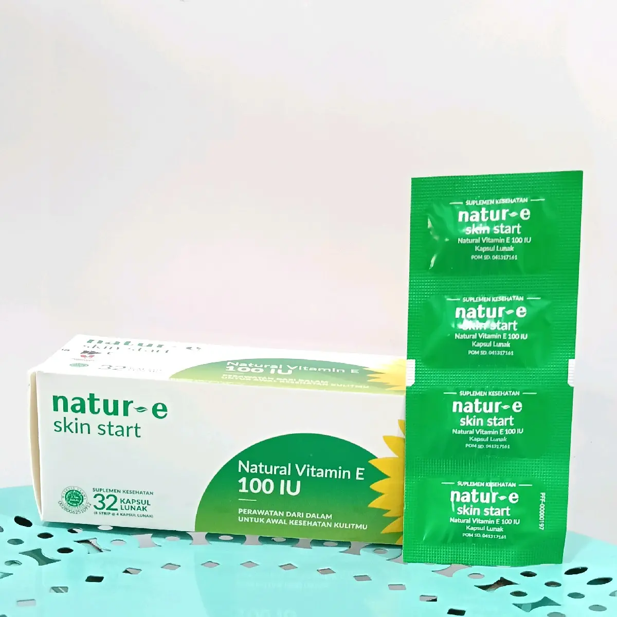 Natur skin star E 100iu kapsul suplemen kulit kecantikan (1 lembar 4kapsul)
