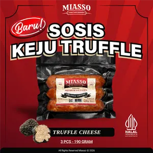MIASSO TRUFFLE Cheese Premium Sausages Sosis Keju Lumer Daging Sapi Makanan Frozen Food
