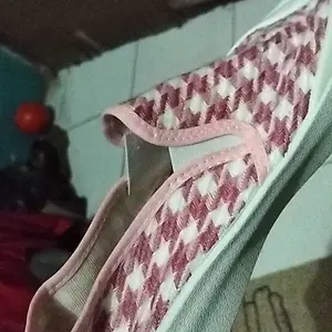 ORION.ID  SEPATU 2206 Wanita Terbaru Slip on Motif Kotak-Kotak Trendy - Woman Shoes Import Flat Comfort and Ballerina Women shoes Merah Karet