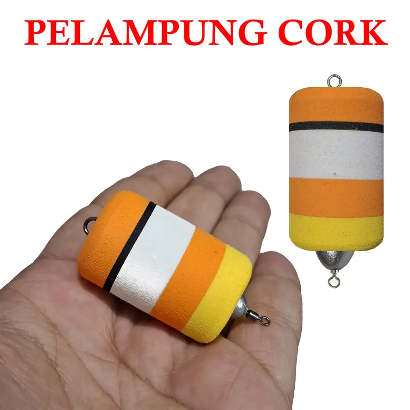 Pelampung Sabiki Cork isi Timah Untuk Memancing ikan Baby GT Talang Talang Kakap Putih dengan Umpan Pancing Sabiki di Laut Danau Sungai Gabus 1