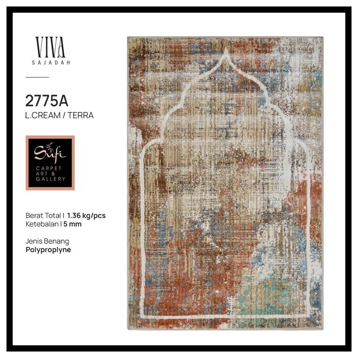 Gambar Sajadah  Tebal Lembut Imam Viva 80x120 Cm 2775A L. Cream Terra dari Sufi Carpet Kota Administrasi Jakarta Pusat Tokopedia