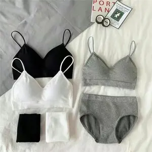 JC113 Set Bra dan Celana Dalam BH Wanita Set Tanpa Kawat
