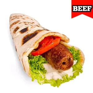 Kebab Algerian Noble Jumbo Plus Beef (Asli Dari Algeria)  Food Makanan Saus Daging Sapi Tortilla Pedas Roti Halal Harum