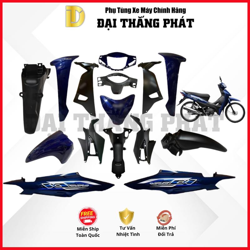 Có bán lẻ Dàn áo | Bộ nhựa Wave Alpha 110cc K89 năm 2024 - Phiên bản tiêu chuẩn - Màu Xanh bạc PB421M chính hãng