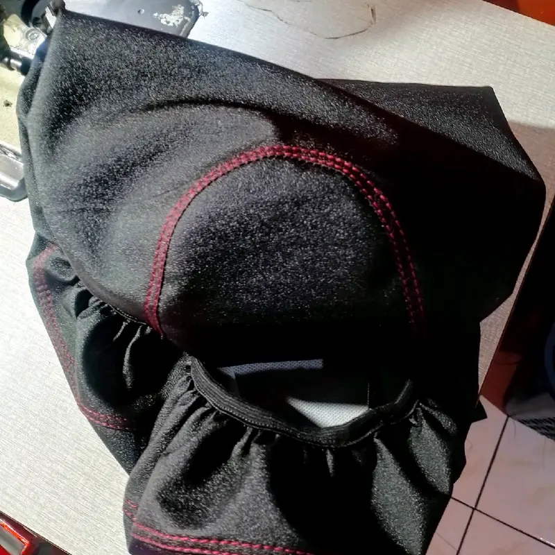 Sarung & Kulit Jok Motor  Motip Amplas Pasir Jahitan Warna Merah Double Stik Rapih 6