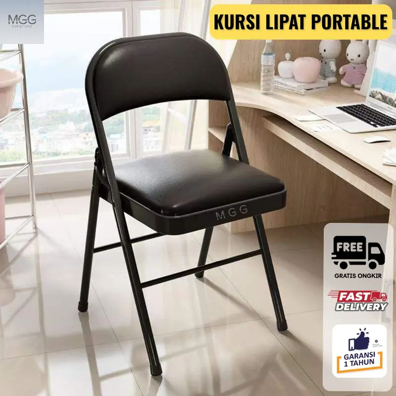 MGG-Kursi Lipat Portable Bangku Lipat Kursi Cafe Kursi Belajar - Main Image