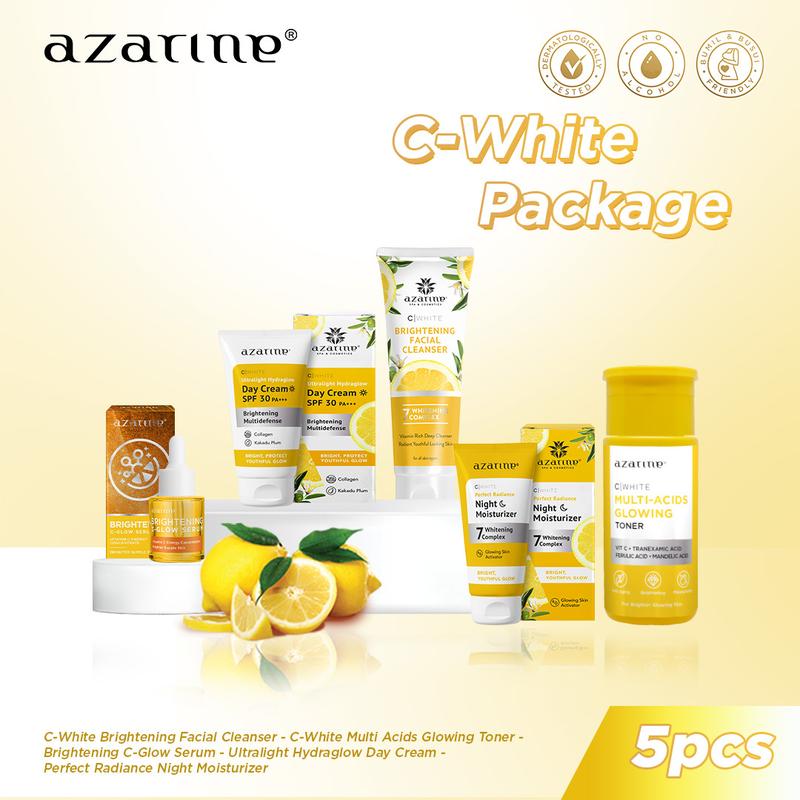 Azarine Complete Face Series Treatment Paket Lengkap Skincare Face Wash Toner Day Cream Night Cream Moisturizer Cleansing Creamy Facial Oily 1