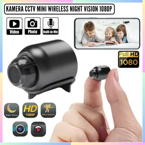 FAST DELIVERY BMAD Kamera CCTV Mini Kecil Sambung Ke Hp Jarak Jauh Wifi Night Vision Full HD 1080P