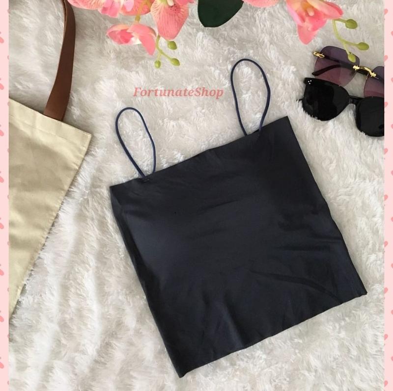 Product Introduction of Paket Murah (Paket Usaha) 6Pcs Tanktop Wanita With Cup Tanpa Kawat Pakaian Dalam Tali Spaghetti Adem Lembut Murah FV 9