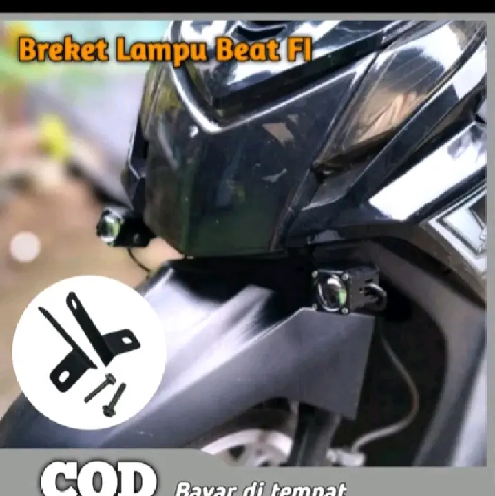 Breket Kolong Lampu Tembak Motor Beat Fi Breket Bracket  Dudukan Lampu  Tembak Kolong Foglam 0