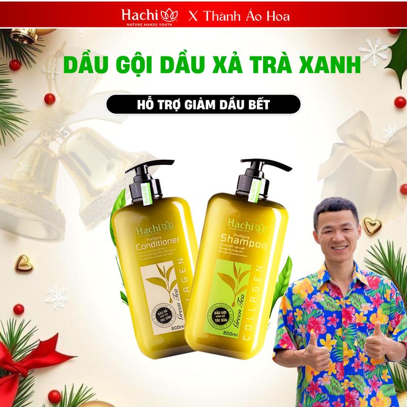  Combo Hỗ Trợ Giảm Dầu Bết Trà Xanh Purifying Hachi  Dầu Gội Dầu Xả Chăm sóc tóc Nữ daugoixa 
