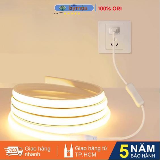 Bymas Đèn LED Dây Trang Trí 5m 10m 20m Vàng Ấm Hắt Neon IP67 Chống Nước Bảo Hành 5 Năm AC180-240V 120 LED/m 50000Hrs Tuổi Thọ Trung Bình