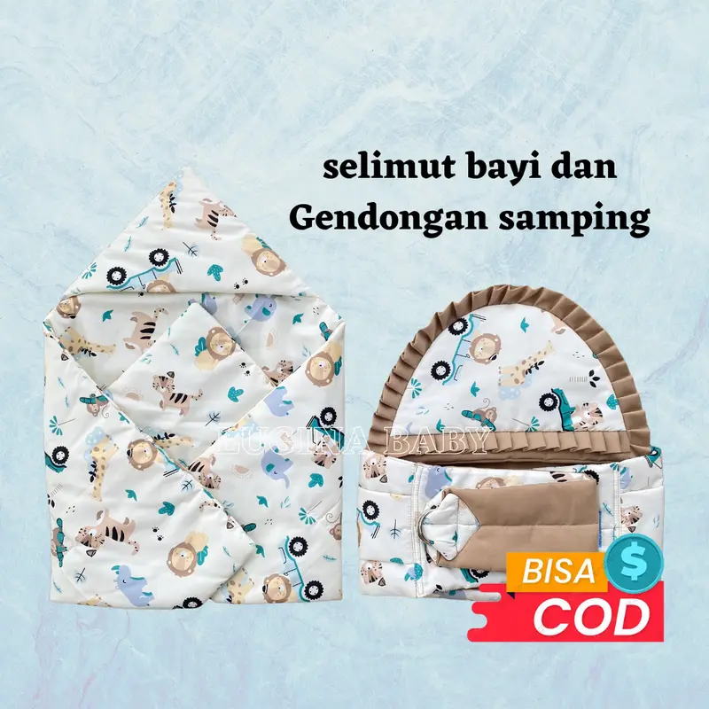 Set gendongan samping bayi dan selimut bayi 2 in 1 perlengkapan bayi termurah 0