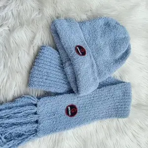 Kupluk Dan Syal Bromo Bahan Wol Hangat Set Kupluk dan Syal Bromo Satu Paket Topi Rajut Dieng Tebal Hangat Musim Dingin