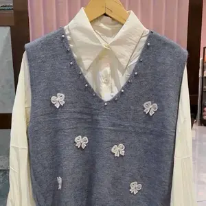 Kemeja rompi Bangkok Premium//kemeja dan Rompi Bulu bunga flowery