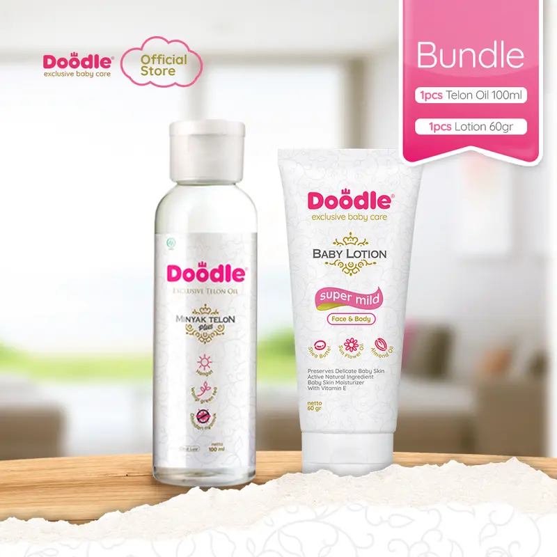 Bundle Doodle Baby Lotion Untuk Perawatan Kulit 60 gr dan Doodle