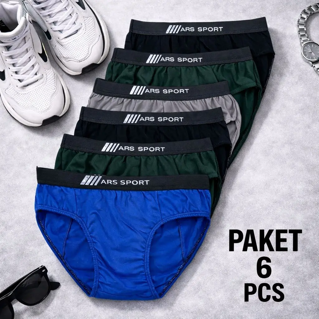 obral 6 pcs celana dalam pria dewasa bahan Katun Adem Lembut