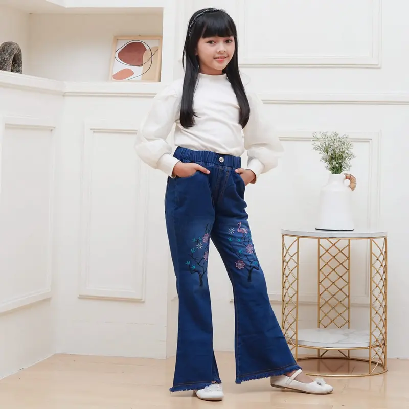 Celana cutbray bahan jeans dari usia 2th-12th 4