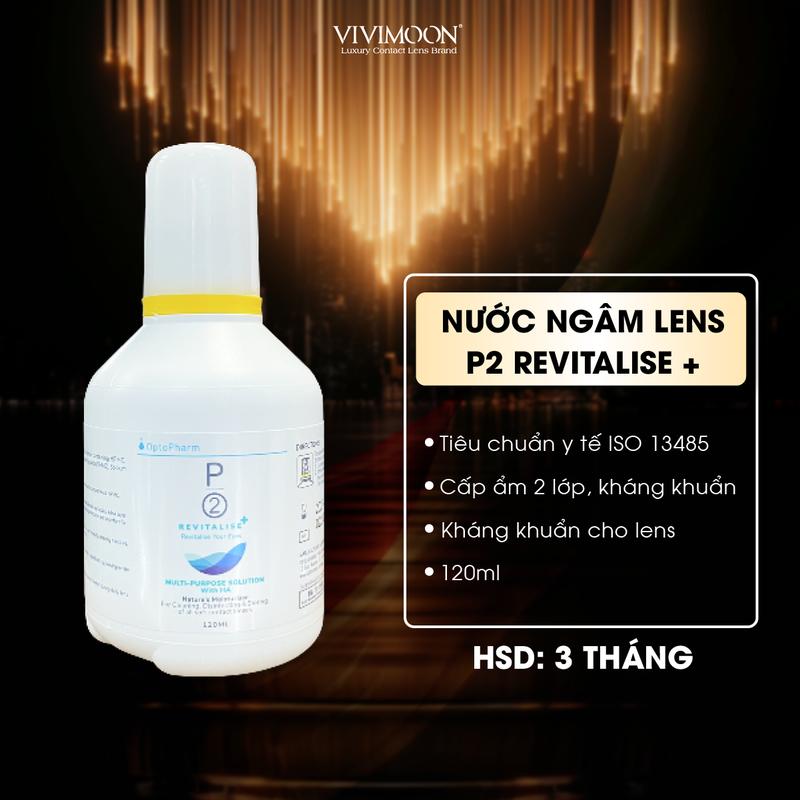  Dung dịch ngâm rửa lens P2 Revitalise+ cấp ẩm 2 lớp cao cấp VIVIMOON 120 ml 