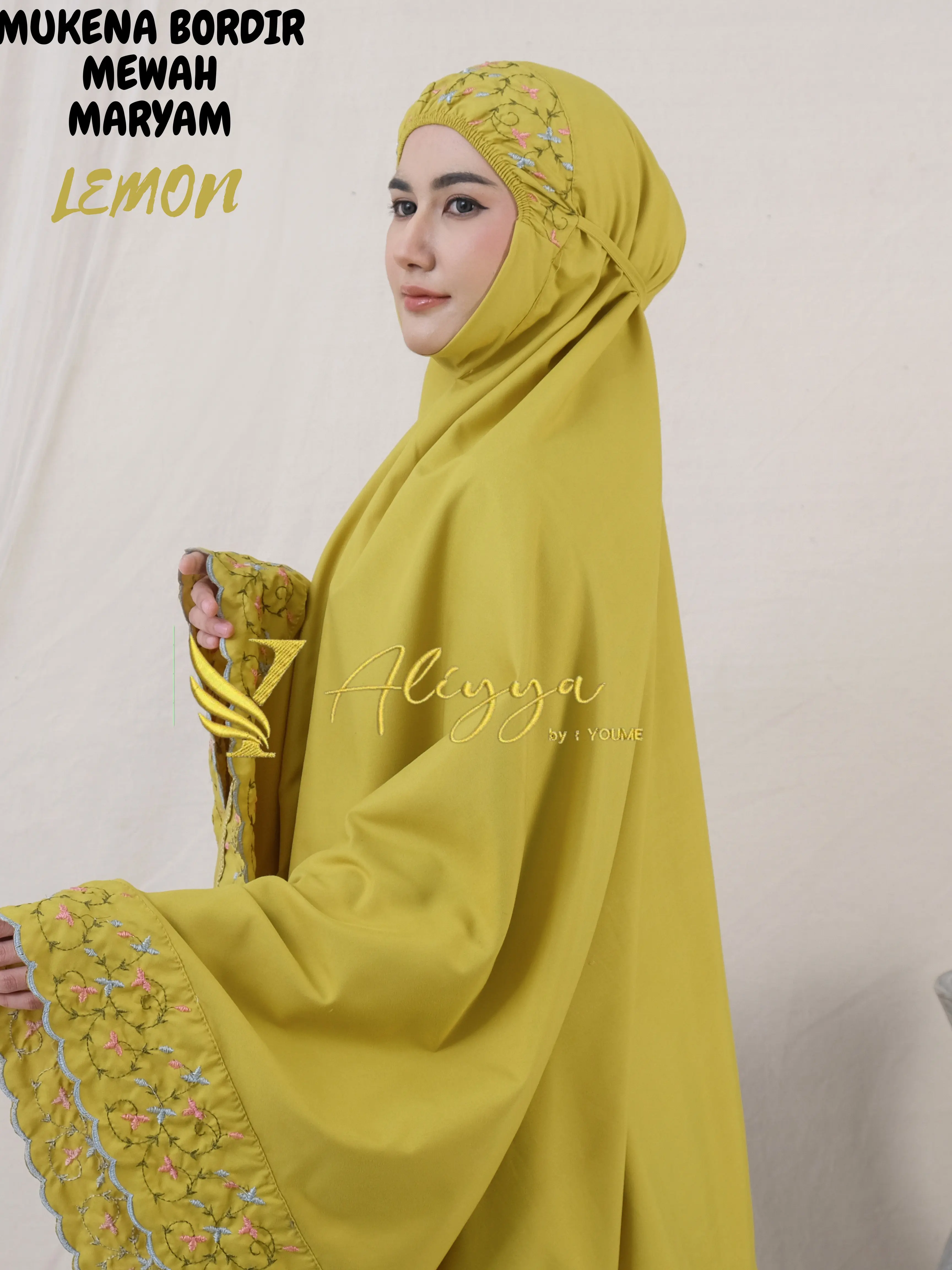 Mukena Dewasa Siti Maryam Dengan Bahan Katun Bordir
