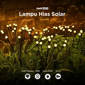 MutiaraMall Jakarta - TaffLED Lampu Solar LED Firefly Waterproof Floor 10 Heads Warm White - H-10