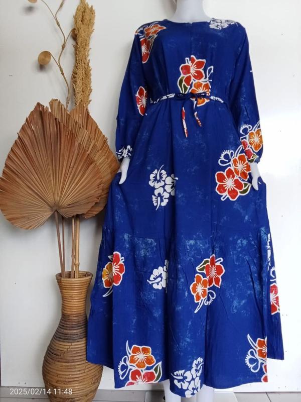 Longdress Sunan Standar | Bisa COD | Long Dress Muslim Daster Kekinian Remaja Busui Cap Pekalongan Premium Kain Nyaman Panjang Rayon Motif Wanita 4