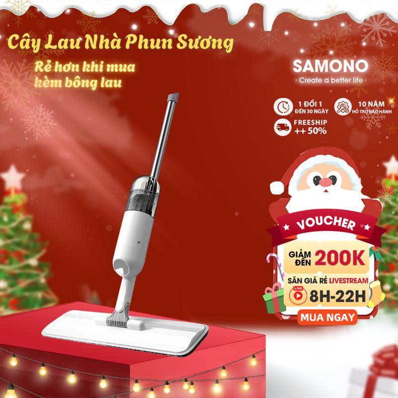 BH 1 Năm Cây lau sàn nhà Làm Sạch phun sương thông minh đầu xoay 360 độ lau khô lau ướt đa năng BCT816 Cây Lau Nhà Cotton