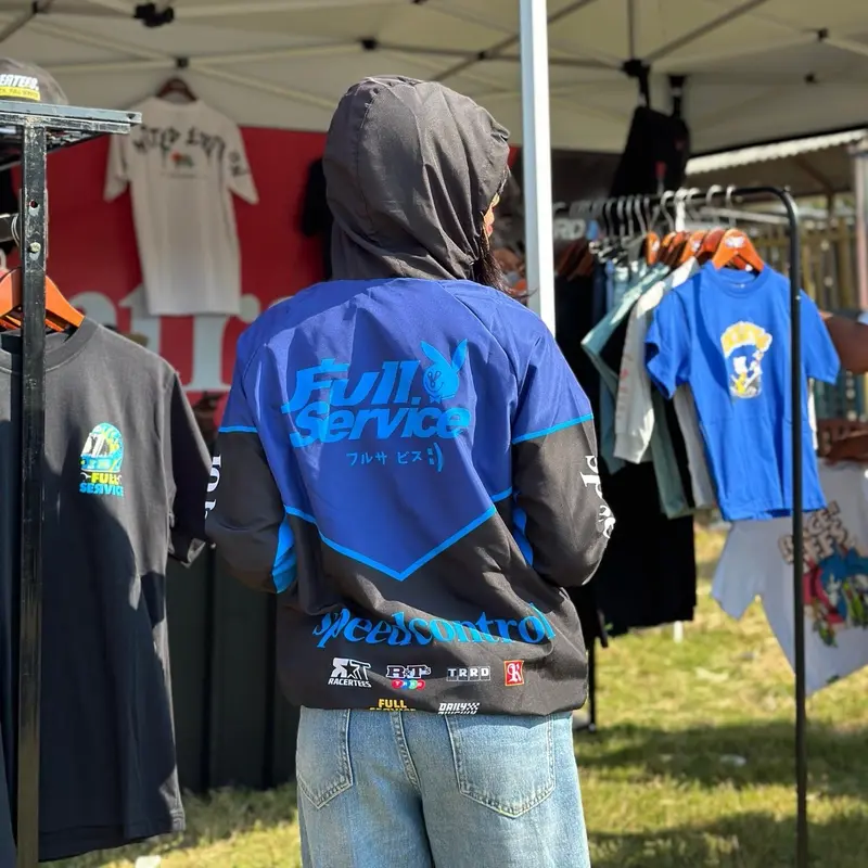 Jaket Motor Windbreaker RACERTEES Speedcontrol Biru - RJ.419 3