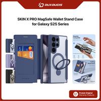 Gambar Case Compatible for Samsung Galaxy S25 Ultra Plus DUX DUCIS SKIN X PRO MagSafe Wallet Stand Potrait or Landscape Stand Magnetic Compatible With Card Holder Wallet Slot Kartu Buka Tutup Magnet Protective Cover Casing - Black, S25 dari Supcase Official ID Kota Administrasi Jakarta Barat 1 Tokopedia