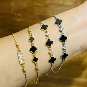 Gelang serut bunga xuping berlapis emas