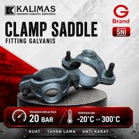 Gambar Clamp Saddle Malleable Iron (G) d. 2" x 3/4" - Silver Colour | Sambungan fitting pipa besi dari kalimas.online Kota Administrasi Jakarta Pusat 1 Tokopedia