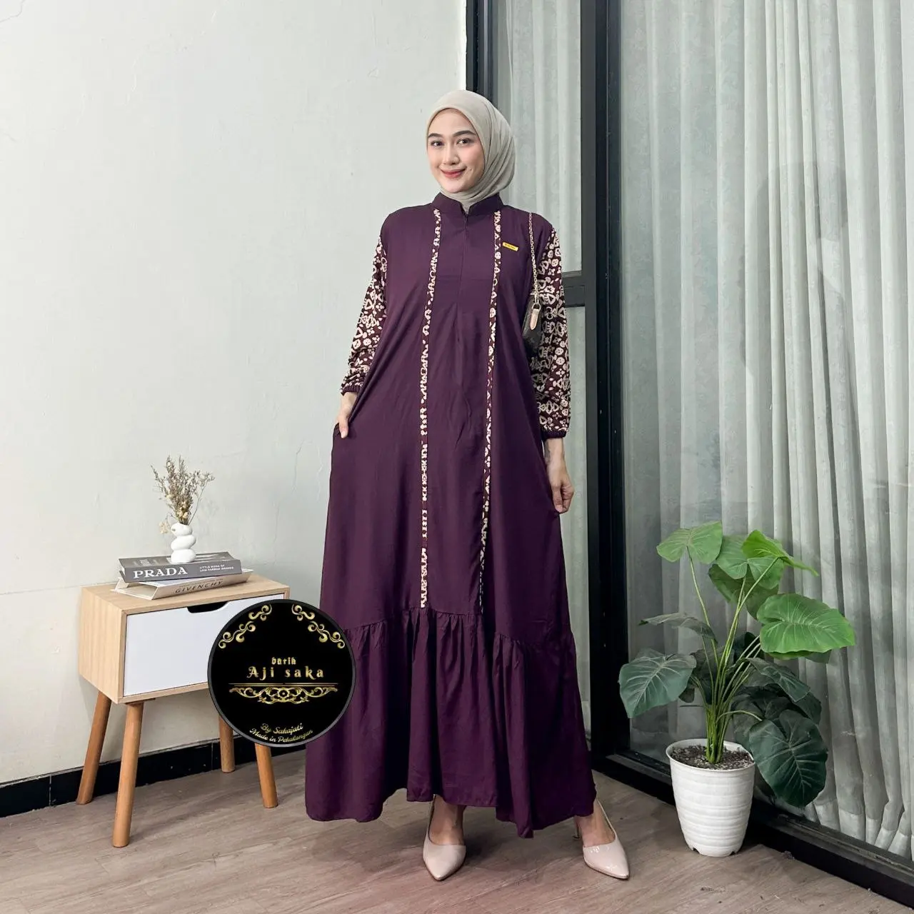 ALUNA BURGUNDI JUMBO