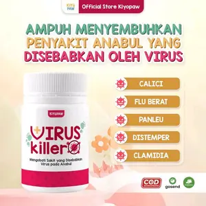 KIYOPAW Anti Virus Kucing, Obat Virus Calici Distemper Panleu Flu Berat Clamidia isi 10 KAPSUL