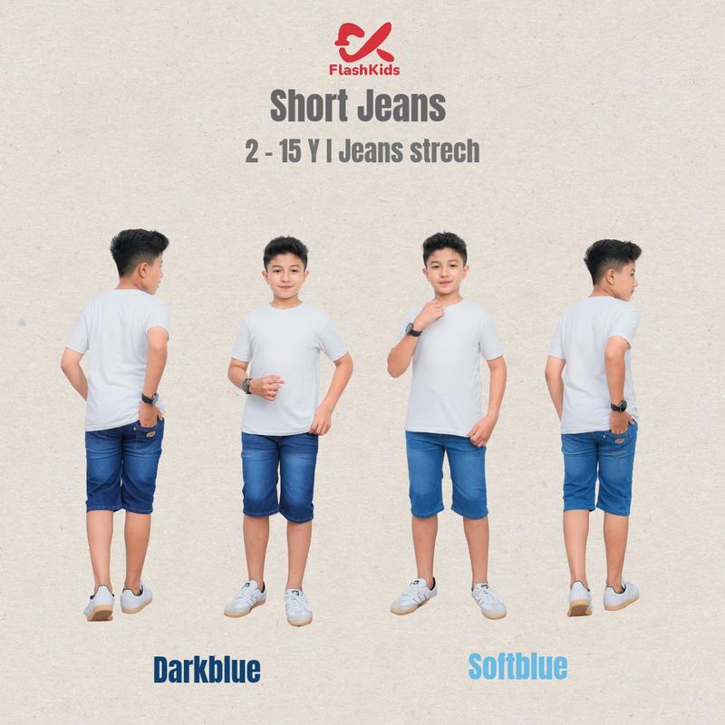 Flashkids Celana Jeans Anak Laki-laki 2-14 Tahun Denim Lutut Laki Perempuan Fashion 1